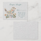 Little Bird Kleurrijk Bloemen Baby shower Informatiekaartje (Voorkant / Achterkant)