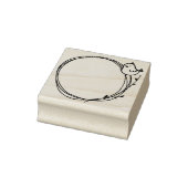 Little Bird on Twig WreatNatuur Circle Surround Rubberstempel (Stempel)