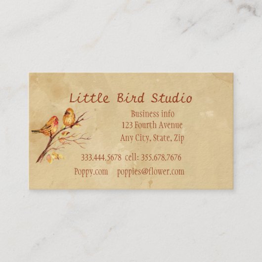 Little Bird Studio Carte de visite personnalisé (Devant)