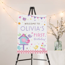 Little Bird Verjaardagsfeest Welkomstbord