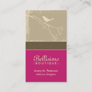 Little Birdie Custom Visitekaartjes (fuchsia)