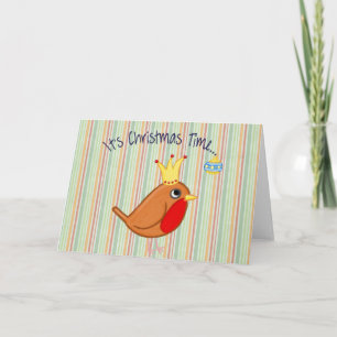 Little Birdie Kersttime Wenskaart Feestdagen Kaart
