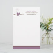 Little Birdies Custom Designer Papeterie (violet) (Debout devant)