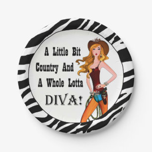 Little Bit Country en een Whole Lotta DIVA! Papieren Bordje