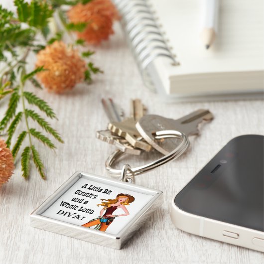 Little Bit Country en een Whole Lotta DIVA! Sleutelhanger (Zijkant)