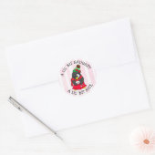 Little Bit Naughty, Little Bit Nice Funny Penguin Ronde Sticker (Envelop)
