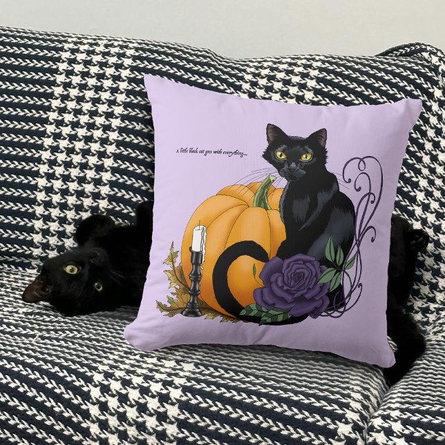 Little Black Cat Kussen (Creator heeft geüpload)
