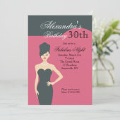 Little Black Dress Invitation Kaart (Staand voorkant)