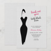 Little Black Dress Invitation Kaart (Voorkant / Achterkant)