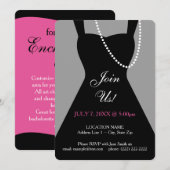 Little Black Dress Invitation Sjabloon Kaart (Voorkant / Achterkant)