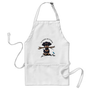 Little Black en Tan Doxie Apron Standaard Schort