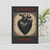 'Little Black Heart' - Briefkaart (Staand voorkant)