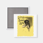 Little Black Lamb Black Americana Magneet (Voorkant / Achterkant)