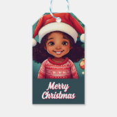 Little Black met Santa Hat aan Cadeaulabel (Voorkant)