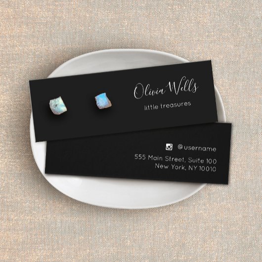 Little Black Stud Earling Jewelry Display Kaart