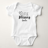 Little Blessing gepersonaliseerde naam Romper (Voorkant)
