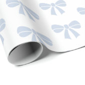 Little Blue Bow Baby shower Boy Verjaardag Cadeaupapier (Rol Hoek)