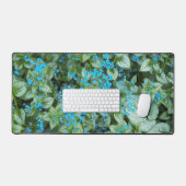 Little Blue Brunnera Flowers Floral Bureaumat (Keyboard & Muis)