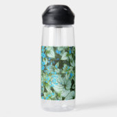 Little Blue Brunnera Flowers Floral Waterfles (Achterkant)