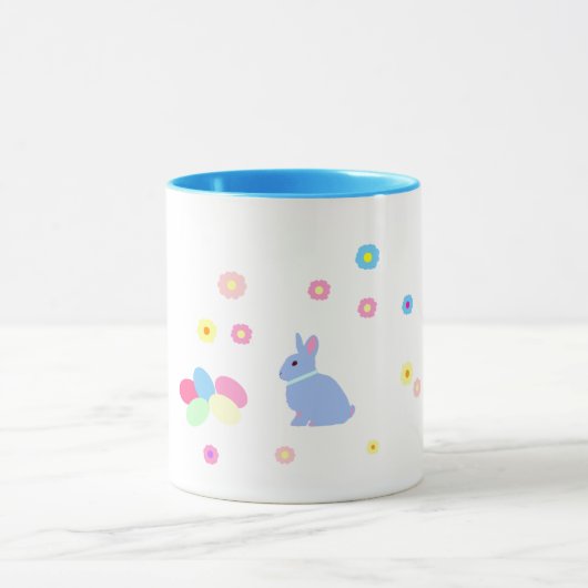 Little Blue Bunny Rabbit Kids Easter Mug Mok (Midden)