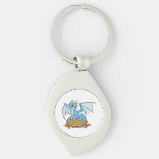 Little Blue Dragon Sleutelhanger (Voorkant)