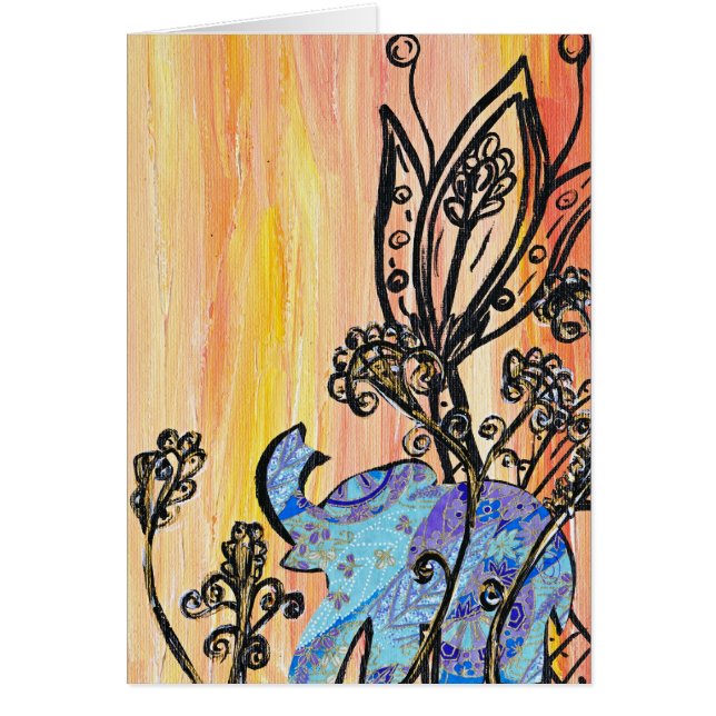 Little Blue Elephant-kaart (Voorkant)