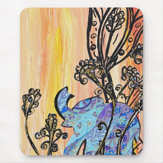 Little Blue Elephant Mousepad Muismat (Voorkant)