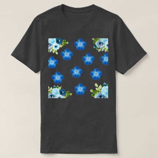 Little Blue Flowers T-shirt (Design voorkant)
