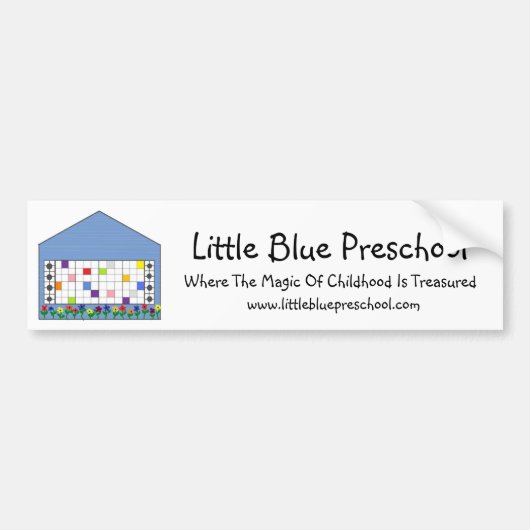 Little Blue Preschool Bumpersticker (Voorkant)