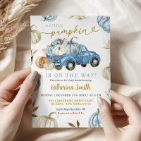 Little Blue Pumpkin Truck Baby shower