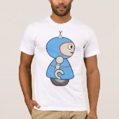 Little Blue Robot Mannen T-shirt (Voorkant)