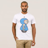 Little Blue Robot Mannen T-shirt (Voorkant volledig)