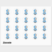 Little Blue Robot Stickers (Vel)