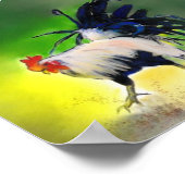 Little Blue Rooster Poster (Hoek)