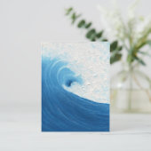 Little Blue Wave Briefkaart (Staand voorkant)