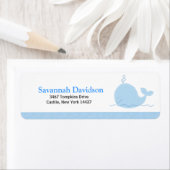 Little Blue Whale Custom Adresetiketten (30) Etiket (Insitu)