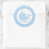 Little Blue Whale Favor Stickers 3-inch (Tas)