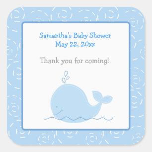 Little Blue Whale SQUARE Favoriete Sticker