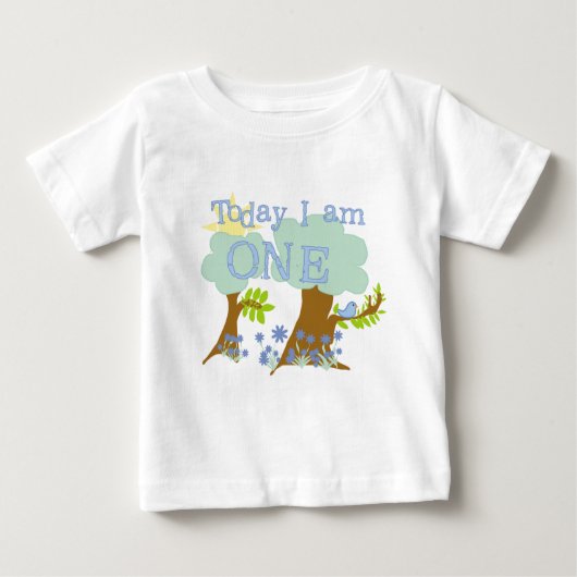 Little Bluebird 1er Anniversaire Tshirts et cadeau (Devant)
