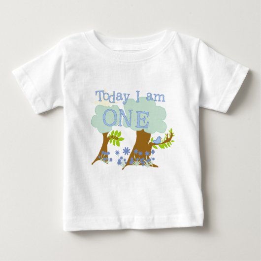 Little Bluebird 1er Anniversaire Tshirts et cadeau (Devant)