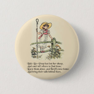 Little Bo Peep-kinderrijmpje Ronde Button 5,7 Cm