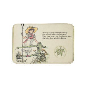 Little Bo-Peep: Klassieke Kate Greenaway-kinderkam Badmat