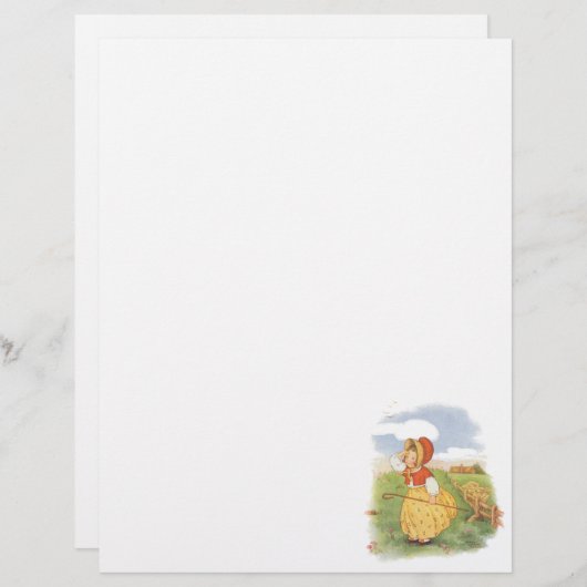 Little Bo Peep Moeder Goose Nursery Rhyme (Voorkant / Achterkant)