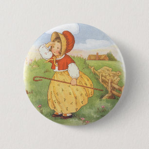  Little Bo Peep Moeder Goose Nursery Rhyme Ronde Button 5,7 Cm