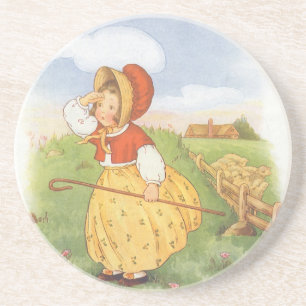 Little Bo Peep Moeder Goose Nursery Rhyme Zandsteen Onderzetter