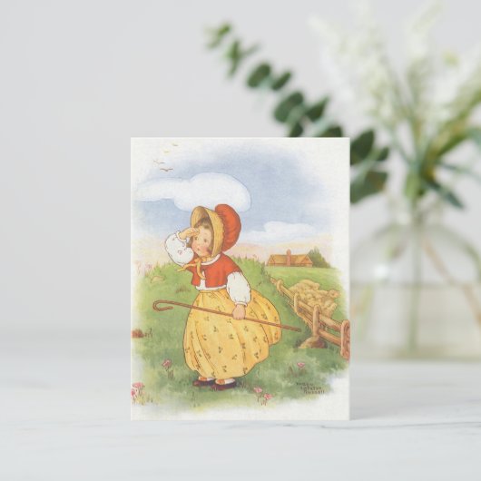 Little Bo Peep, Nursery Rhyme Baby shower Party Kaart (Staand voorkant)