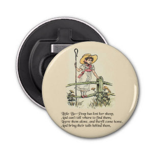Little Bo Peep Nursery Rhyme Button Flesopener