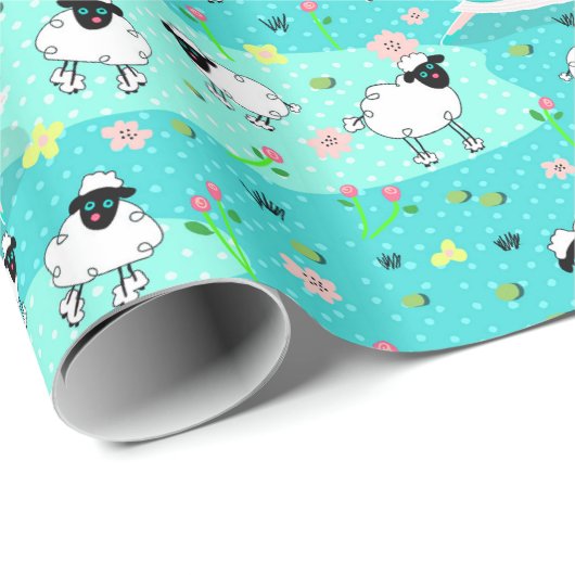 Little Bo Peep spring wrappaper Cadeaupapier (Rol Hoek)