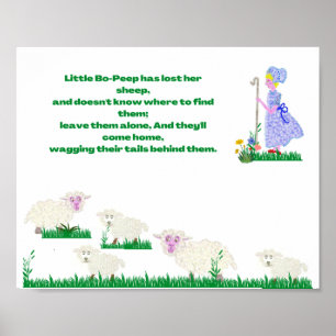 Little Bo-Peep stit whimsical afbeelding Poster