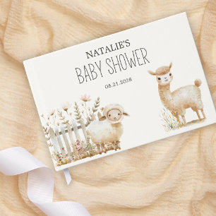 Little Boerderij Nursery Animals Baby shower Gastenboek